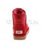 Женские красные мини угги непромокаемые UGG Classic II Mini Red
