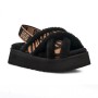 Сандалии с принтом черные UGG Disco Cross Slide Tiger Print Sandal