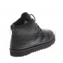 Мужские угги ботинки черные кожаные UGG Men Mini Neumel New Leather Black