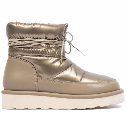 Золотистые глянцевые дутики UGG Classic Mini Blow Gold