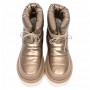 Золотистые глянцевые дутики UGG Classic Mini Blow Gold