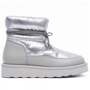 Серебристые дутики UGG Classic Mini Blow Silver