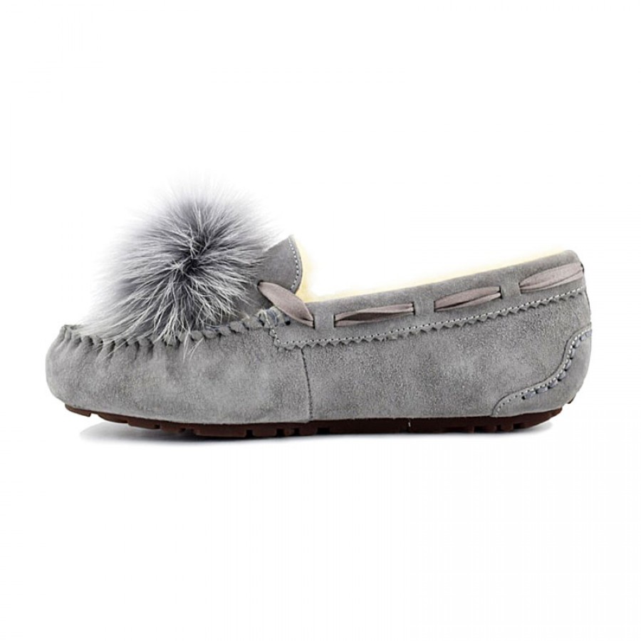 ugg dakota pom pom grey