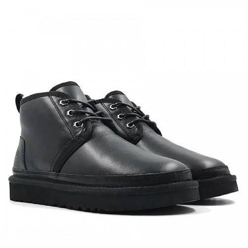 Женские ботинки угги кожаные черного цвета UGG Neumel Boot Leather Black