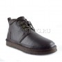 Женские ботинки угги коричневые кожаные UGG Neumel Boot Leather Chocolate