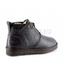 Женские ботинки угги коричневые кожаные UGG Neumel Boot Leather Chocolate