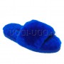 Тапочки угги ярко-синие открытые UGG Fluff Slide Electric Blue