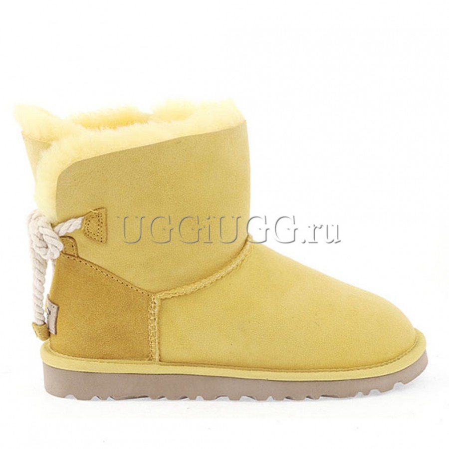 yellow uggs with bows
