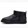 Мужские кожаные угги UGG Mens Classic Ultra Mini Leather Black