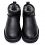 Мужские кожаные угги UGG Mens Classic Ultra Mini Leather Black