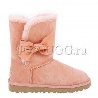 Короткие розовые угги с бантиком UGG Daelynn Suntan