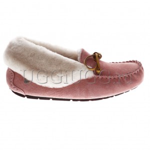 Женские высокие мокасины розовые UGG Moccasins Alena Pink