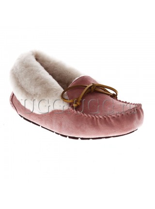 Женские высокие мокасины розовые UGG Moccasins Alena Pink