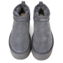 Ультра-короткие угги на платформе серые UGG Classic Ultra Mini Platform Grey