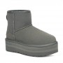 Серые угги на платформе UGG Classic Mini Platform Rainstorm