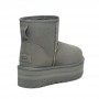 Серые угги на платформе UGG Classic Mini Platform Rainstorm