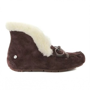 Мокасины угги высокие коричневые UGG Moccasins Alena Chocolate