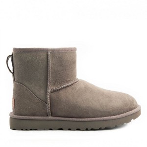 Женские угги мини дымчатые непромокаемые UGG Classic II Mini Smoke