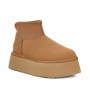 Каштановые ботильоны на платформе UGG Classic Mini Dipper Chestnut