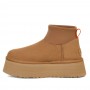 Каштановые ботильоны на платформе UGG Classic Mini Dipper Chestnut