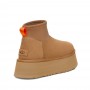 Каштановые ботильоны на платформе UGG Classic Mini Dipper Chestnut