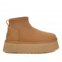 Каштановые ботильоны на платформе UGG Classic Mini Dipper Chestnut