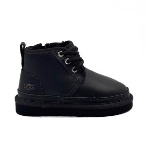 Детские угги ботинки черные обливные UGG Kids Neumel II Boot Metallic Black