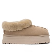 Слипоны на платформе светло-коричневые UGG Platform Slipper Camel