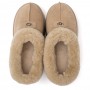 Свето-коричневые слипоны на платформе UGG Platform Slipper Camel