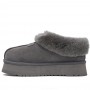 Серые слипоны на платформе UGG Platform Slipper Grey