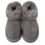 Серые слипоны на платформе UGG Platform Slipper Grey