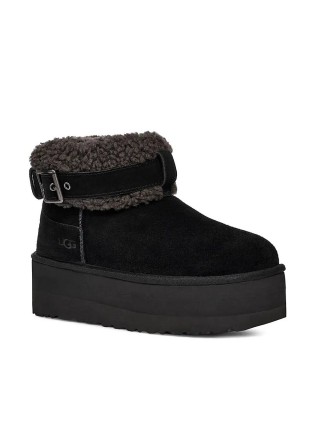 UGG Ultra Mini Belted Roller Boot Black