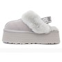 Светло-серые тапочки на платформе UGG Funkette Platform Grey Violet