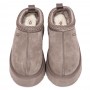 Коричневые слипоны на платформе UGG Tasman Tazz Smoke