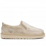 Бежевые слипоны с мехом UGG Stitch Slip On Sand