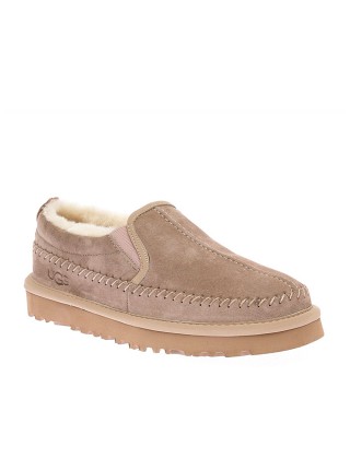 Слиперы с мехом розовые UGG Stitch Slip On Dusk