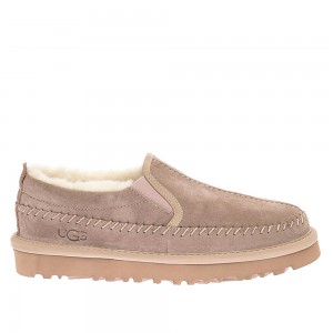 Слиперы с мехом розовые UGG Stitch Slip On Dusk