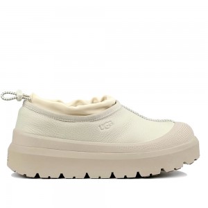 Мужские слипоны кожаные UGG Tasman Weather Hybrid Birch White Pepper