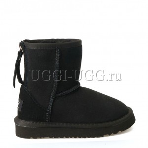 Детские угги на молнии черные UGG Kids Short Zip Black