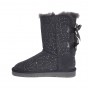 Серые угги в стразах с лентой сзади UGG Bailey Bow Constellation Grey