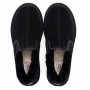 Мужские слипоны с мехом черные UGG Mens Stitch Slip On Black