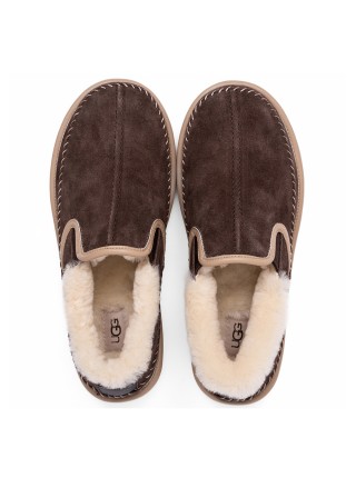 Мужские слипоны коричневые UGG Mens Stitch Slip On Chocolate