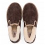 Мужские слипоны с мехом коричневые UGG Mens Stitch Slip On Chocolate