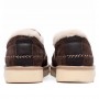 Мужские слипоны с мехом коричневые UGG Mens Stitch Slip On Chocolate