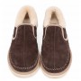 Мужские слипоны с мехом коричневые UGG Mens Stitch Slip On Chocolate