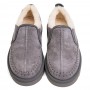 Серые слипоны с мехом UGG Stitch Slip On Grey