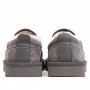 Серые слипоны с мехом UGG Stitch Slip On Grey