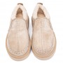 Бежевые слипоны с мехом UGG Stitch Slip On Sand