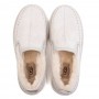 Белые слипоны с мехом UGG Stitch Slip On White