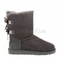 Угги с лентой сзади серые UGG Australia Bailey Bow Grey